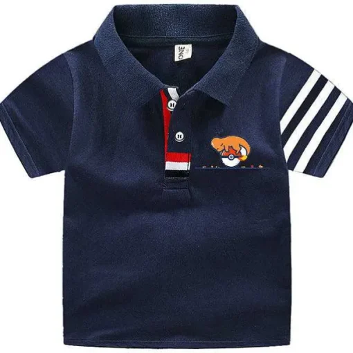 Pkm.store Sommer-Pokemon Polo Shirts Fur Kinder Mit Vielen Verschiedenen Motiven Fur Den Sommer
