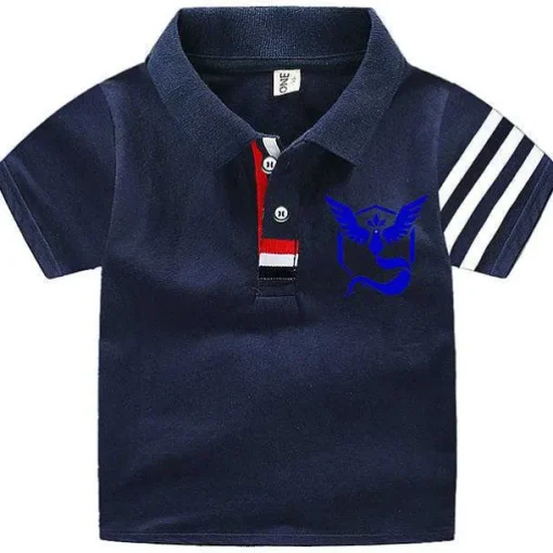 Pkm.store Sommer-Pokemon Polo Shirts Fur Kinder Mit Vielen Verschiedenen Motiven Fur Den Sommer