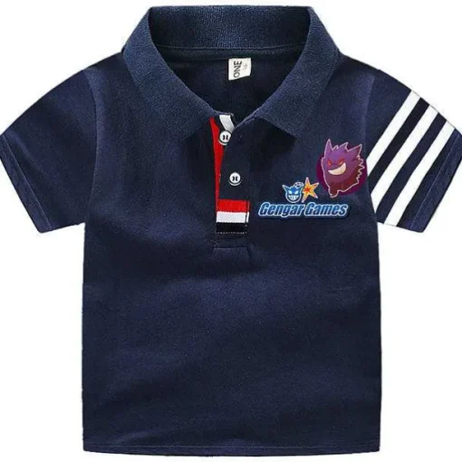 Pkm.store Sommer-Pokemon Polo Shirts Fur Kinder Mit Vielen Verschiedenen Motiven Fur Den Sommer
