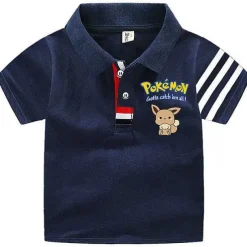 Pkm.store Sommer-Pokemon Polo Shirts Fur Kinder Mit Vielen Verschiedenen Motiven Fur Den Sommer