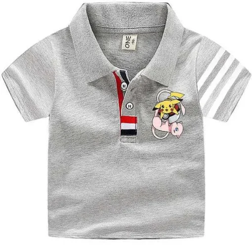 Pkm.store Sommer-Pokemon Polo Shirts Fur Kinder Mit Vielen Verschiedenen Motiven Fur Den Sommer