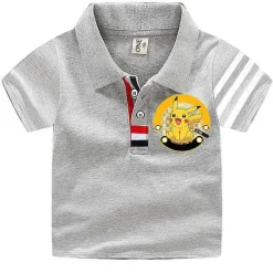 Pkm.store Sommer-Pokemon Polo Shirts Fur Kinder Mit Vielen Verschiedenen Motiven Fur Den Sommer