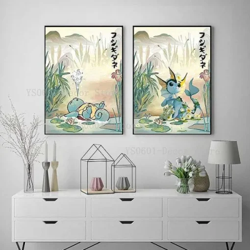 Pkm.store Sonstiges Merchandise-Pokemon Poster Kunstdruck Im Japanischen Stil