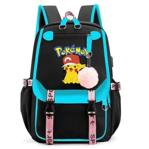 Pkm.store Rucksäcke & Taschen-Pokemon Rucksack Mit Laptopfach Fur Schule, Uni Etc.