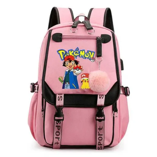 Pkm.store Rucksäcke & Taschen-Pokemon Rucksack Mit Laptopfach Fur Schule, Uni Etc.