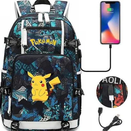 Pkm.store Rucksäcke & Taschen-Pokemon Rucksack Mit Usb - Ideal Fur Laptops