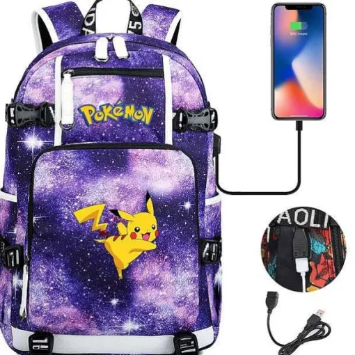 Pkm.store Rucksäcke & Taschen-Pokemon Rucksack Mit Usb - Ideal Fur Laptops