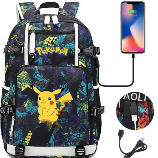 Pkm.store Rucksäcke & Taschen-Pokemon Rucksack Mit Usb - Ideal Fur Laptops