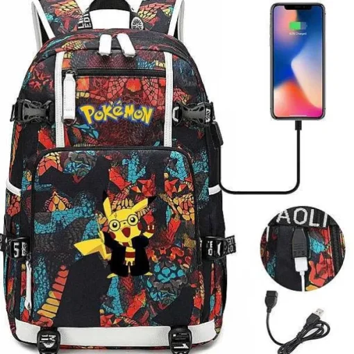 Pkm.store Rucksäcke & Taschen-Pokemon Rucksack Mit Usb - Ideal Fur Laptops