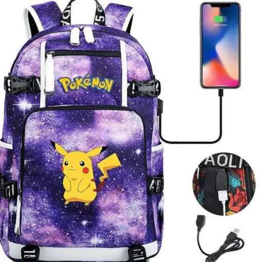 Pkm.store Rucksäcke & Taschen-Pokemon Rucksack Mit Usb - Ideal Fur Laptops