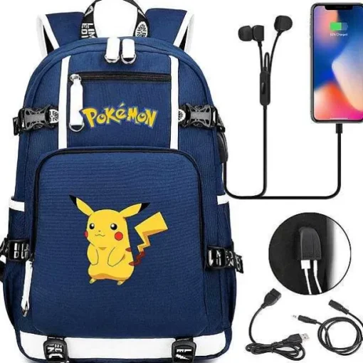 Pkm.store Rucksäcke & Taschen-Pokemon Rucksack Mit Usb - Ideal Fur Laptops