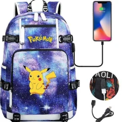 Pkm.store Rucksäcke & Taschen-Pokemon Rucksack Mit Usb - Ideal Fur Laptops