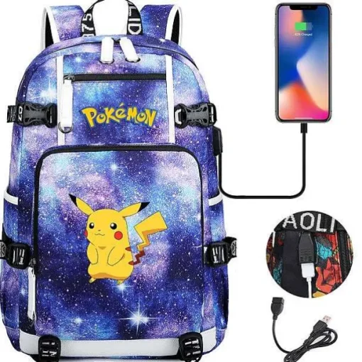 Pkm.store Rucksäcke & Taschen-Pokemon Rucksack Mit Usb - Ideal Fur Laptops