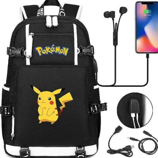 Pkm.store Rucksäcke & Taschen-Pokemon Rucksack Mit Usb - Ideal Fur Laptops