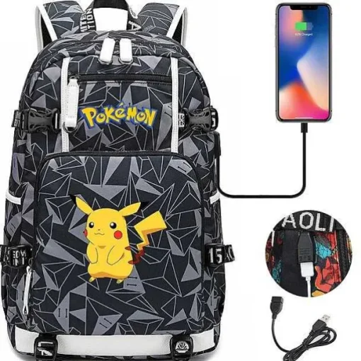Pkm.store Rucksäcke & Taschen-Pokemon Rucksack Mit Usb - Ideal Fur Laptops