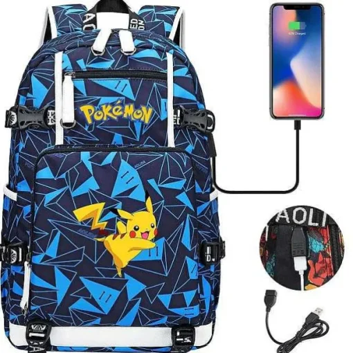 Pkm.store Rucksäcke & Taschen-Pokemon Rucksack Mit Usb - Ideal Fur Laptops