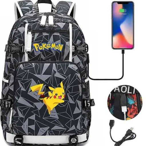 Pkm.store Rucksäcke & Taschen-Pokemon Rucksack Mit Usb - Ideal Fur Laptops