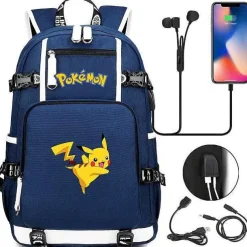 Pkm.store Rucksäcke & Taschen-Pokemon Rucksack Mit Usb - Ideal Fur Laptops