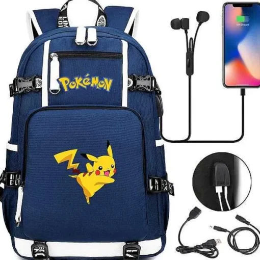 Pkm.store Rucksäcke & Taschen-Pokemon Rucksack Mit Usb - Ideal Fur Laptops