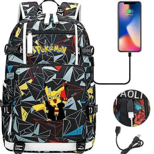 Pkm.store Rucksäcke & Taschen-Pokemon Rucksack Mit Usb - Ideal Fur Laptops