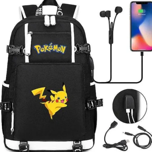 Pkm.store Rucksäcke & Taschen-Pokemon Rucksack Mit Usb - Ideal Fur Laptops
