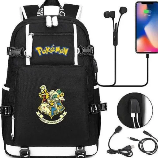 Pkm.store Rucksäcke & Taschen-Pokemon Rucksack Mit Usb - Ideal Fur Laptops