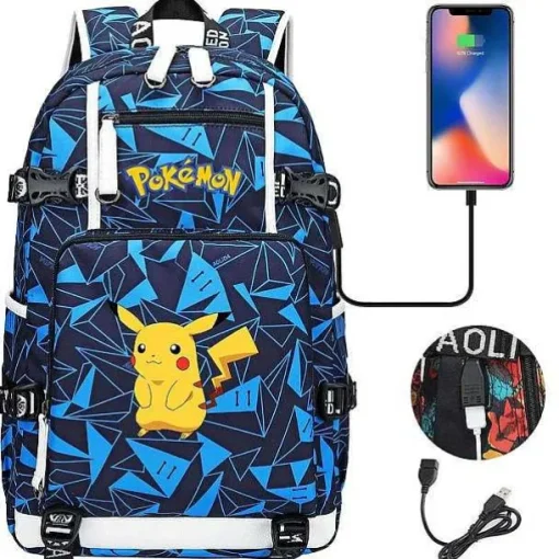 Pkm.store Rucksäcke & Taschen-Pokemon Rucksack Mit Usb - Ideal Fur Laptops
