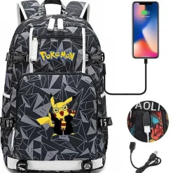 Pkm.store Rucksäcke & Taschen-Pokemon Rucksack Mit Usb - Ideal Fur Laptops