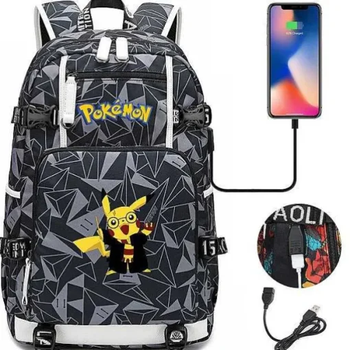 Pkm.store Rucksäcke & Taschen-Pokemon Rucksack Mit Usb - Ideal Fur Laptops
