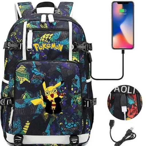 Pkm.store Rucksäcke & Taschen-Pokemon Rucksack Mit Usb - Ideal Fur Laptops