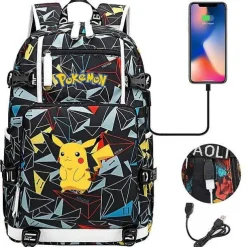 Pkm.store Rucksäcke & Taschen-Pokemon Rucksack Mit Usb - Ideal Fur Laptops