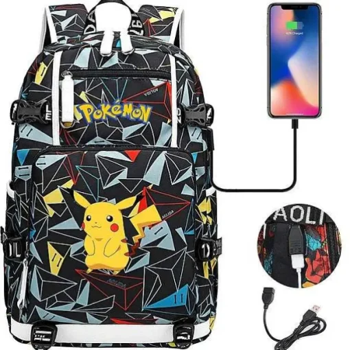 Pkm.store Rucksäcke & Taschen-Pokemon Rucksack Mit Usb - Ideal Fur Laptops