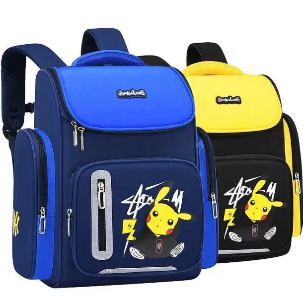 Pkm.store Rucksäcke & Taschen-Pokemon Schul Rucksack Mit Pikachu Pokemon Motiv In Blau Oder Gelb