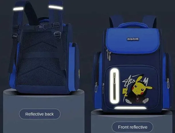 Pkm.store Rucksäcke & Taschen-Pokemon Schul Rucksack Mit Pikachu Pokemon Motiv In Blau Oder Gelb