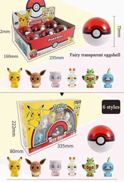 Pkm.store Pokemon Spielzeug-Pokemon Spielbox Mit Pokeball Und Gesichter-Wechselnden Pokemons