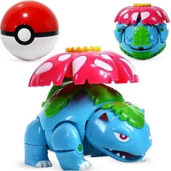 Pkm.store Pokemon Spielzeug-Pokemon Spielzeug Set Mit 2X Figur Und 2X Pokeball (Verschiedene Motive Zur Wahl)