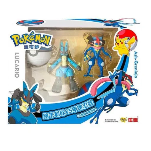 Pkm.store Pokemon Spielzeug-Pokemon Spielzeug Set Mit 2X Figur Und 2X Pokeball (Verschiedene Motive Zur Wahl)