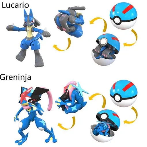 Pkm.store Pokemon Spielzeug-Pokemon Spielzeug Set Mit 2X Figur Und 2X Pokeball (Verschiedene Motive Zur Wahl)