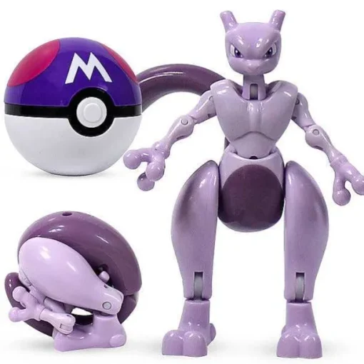 Pkm.store Pokemon Spielzeug-Pokemon Spielzeug Set Mit 2X Figur Und 2X Pokeball (Verschiedene Motive Zur Wahl)