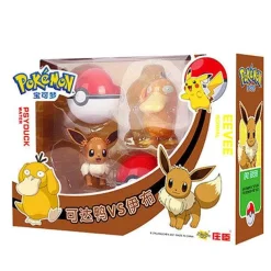 Pkm.store Pokemon Spielzeug-Pokemon Spielzeug Set Mit 2X Figur Und 2X Pokeball (Verschiedene Motive Zur Wahl)