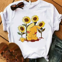 Pkm.store Sommer-Pokemon T-Shirt Fur Frauen / Madchen Snorlax Togepi Squirtle Japanese T-Shirt