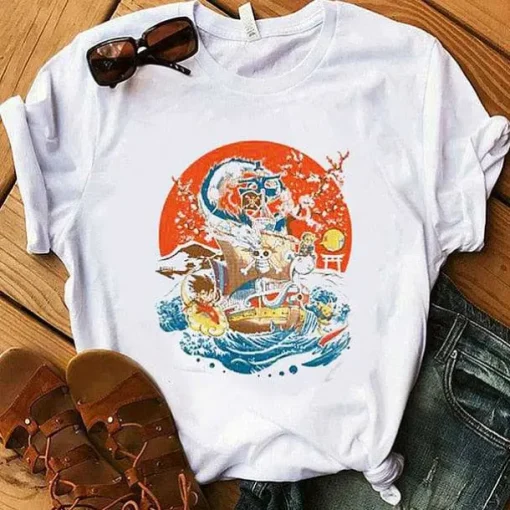 Pkm.store Sommer-Pokemon T-Shirt Fur Frauen / Madchen Snorlax Togepi Squirtle Japanese T-Shirt