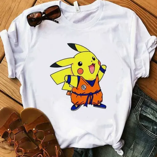 Pkm.store Sommer-Pokemon T-Shirt Fur Frauen / Madchen Snorlax Togepi Squirtle Japanese T-Shirt