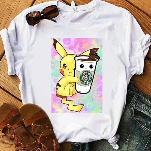 Pkm.store Sommer-Pokemon T-Shirt Fur Frauen / Madchen Snorlax Togepi Squirtle Japanese T-Shirt