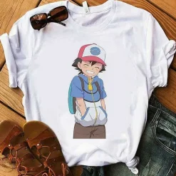 Pkm.store Sommer-Pokemon T-Shirt Fur Frauen / Madchen Snorlax Togepi Squirtle Japanese T-Shirt