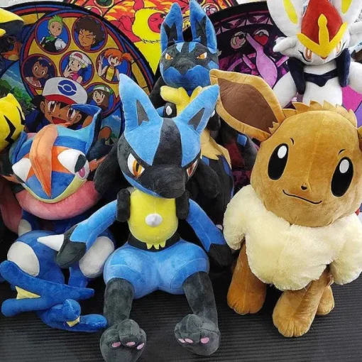 Pkm.store Pokemon Kuscheltiere-Pokemon Xxl Kuscheltiere Lucario, Quajutsu, Zeraora Liberlo Glaziola U. A.