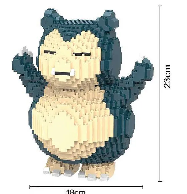 Pkm.store Pokemon Bausteine-Relaxo / Snorlax Baustein Set