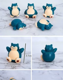 Pkm.store Pokemon Figuren-Relaxo Snorlax Figuren Set Mit 5 Figuren