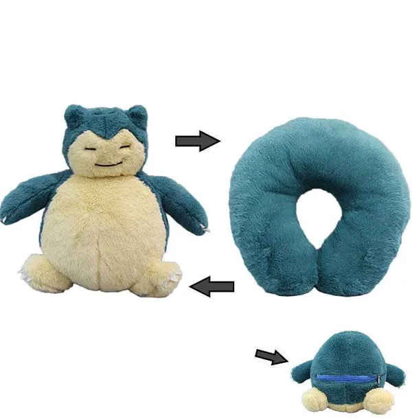 Pkm.store Sonstiges Merchandise-Relaxo Snorlax Kuschel Nacken Kissen - Stofftier