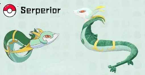 Pkm.store Xxl Pokemon-Serperior Serpiroyal Stofftier Pokemon (Ca. 110Cm)